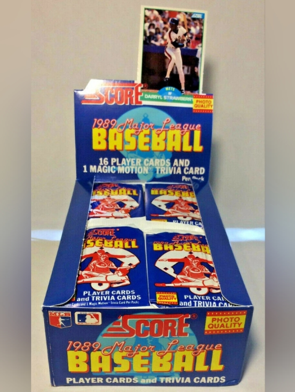 1989 Score Baseball Cards, 1 Unopened Sealed Wax PACK From Wax Box, 16 Cards